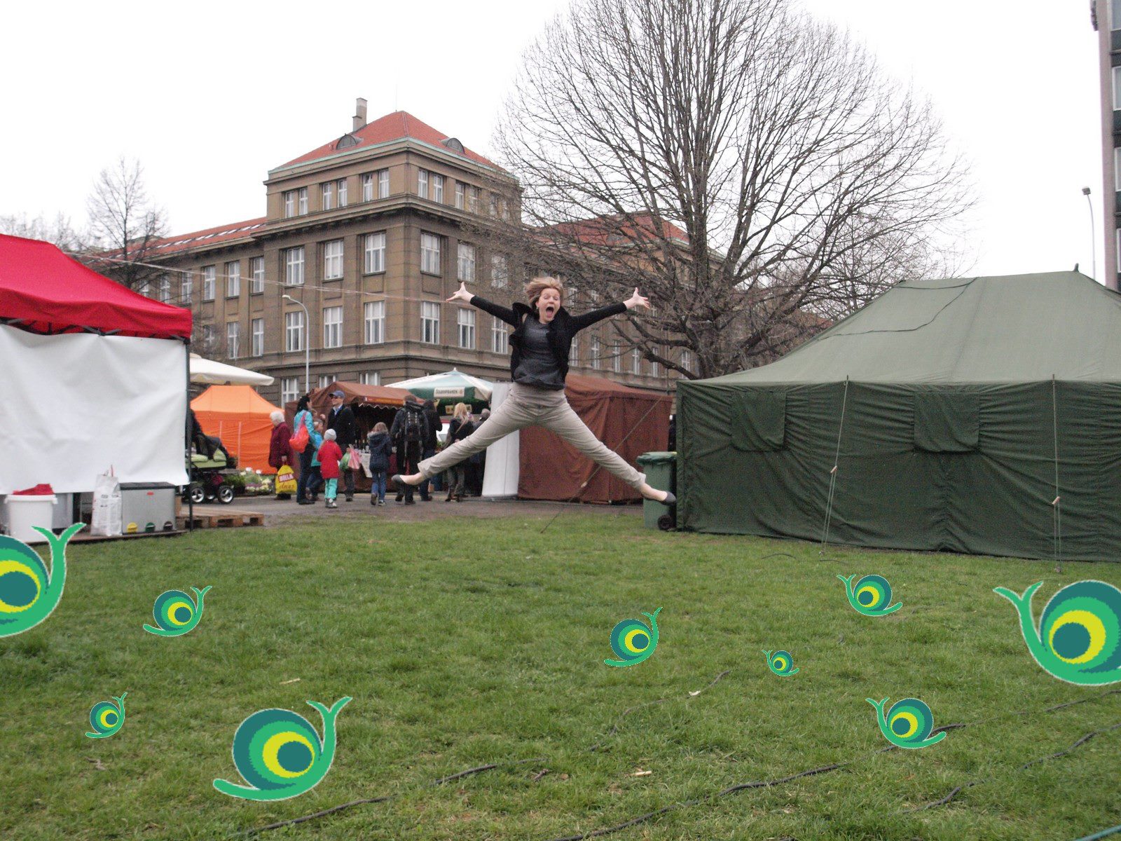 Anička v prostorách farmářského tržiště Anička v prostorách farmářského tržiště